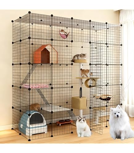 Amazon.co.jp: Sulgoty 猫 ケージ 大型 1から4段まで変更可能 組立簡単